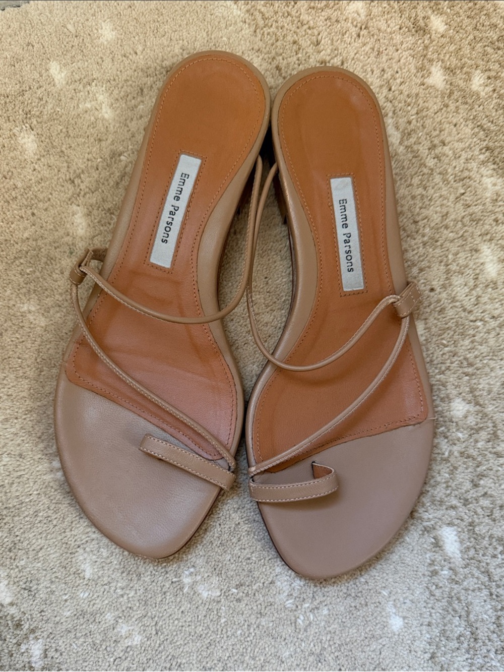 Emme Parsons Susan Slide in Tan Nappa